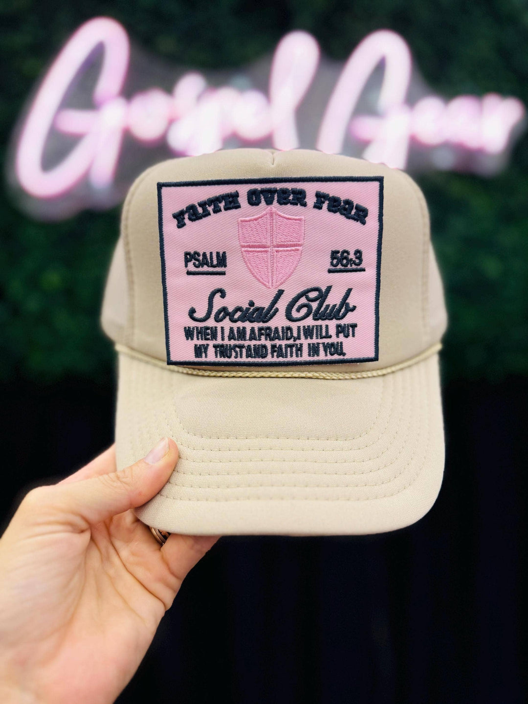 Faith Over Fear Club Foam Trucker Hat