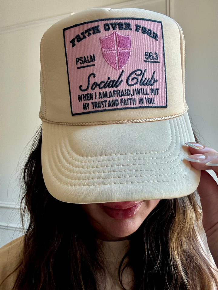 Faith Over Fear Club Foam Trucker Hat