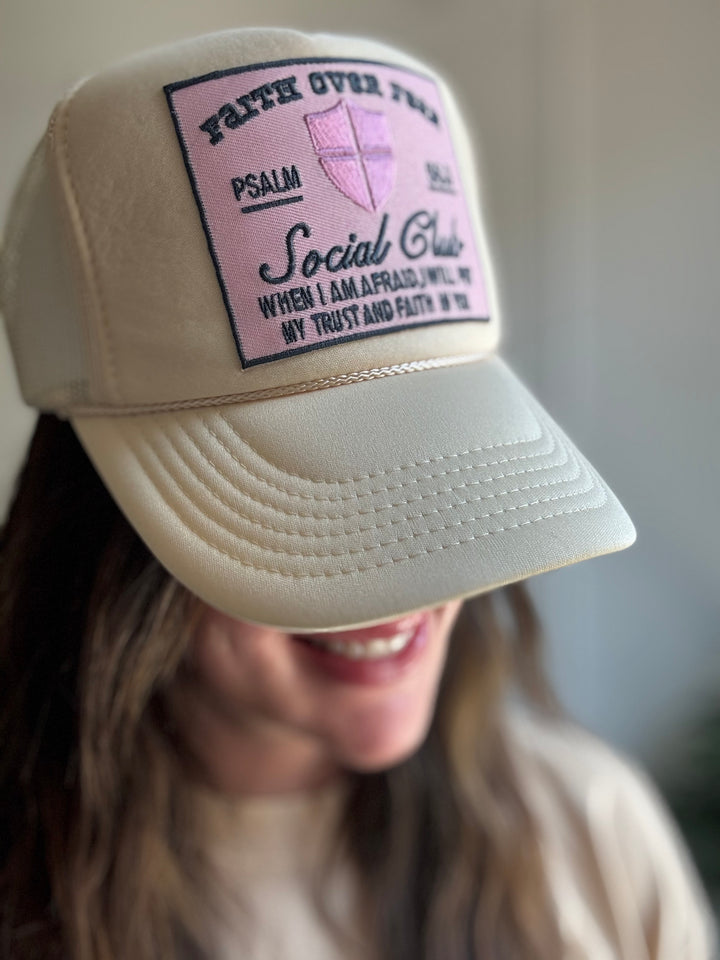 Faith Over Fear Club Foam Trucker Hat