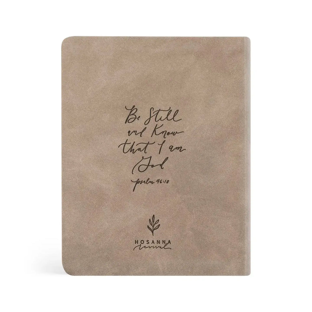 Marlo Notetaking Bible cover featuring 'Be Still and Know that I am God' Psalm 46:10 in elegant script.